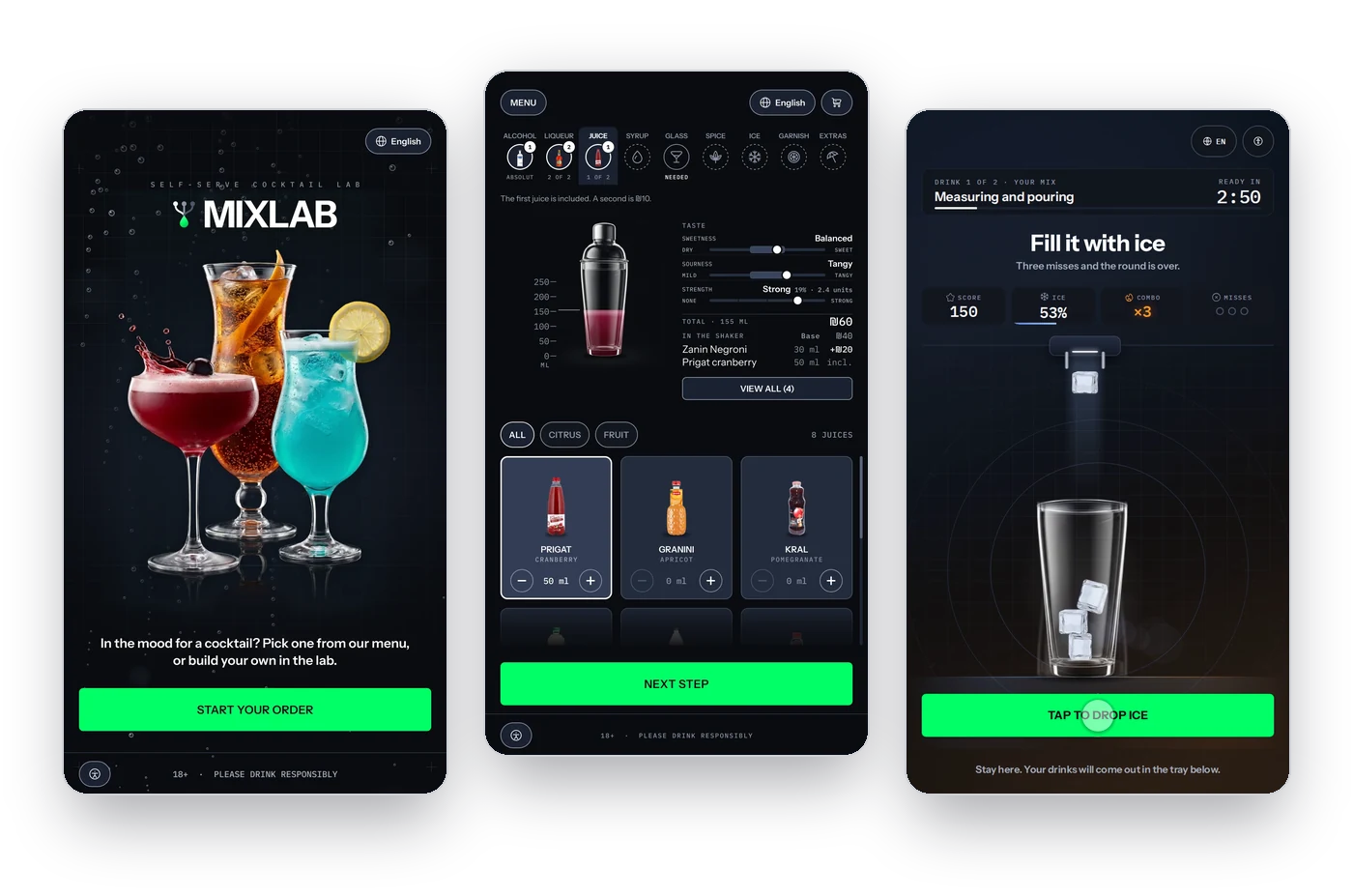 MixLab, a self-serve cocktail kiosk